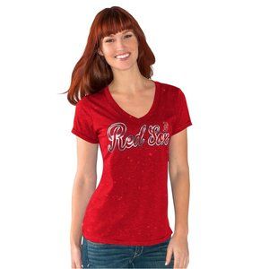 GIII Boston Red Sox V-Neck Breakaway Red T-Shirt